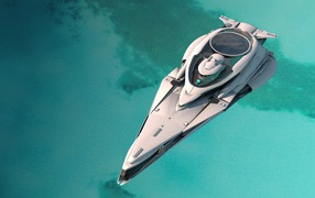 Белый корабль в игре Star Citizen