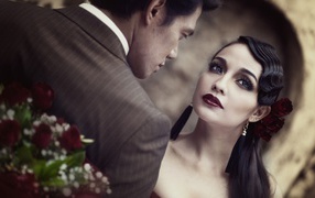 Влюбленная пара в стиле ретро