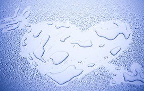 Heart of condensation on the glass