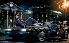 Арт к фильму Назад в будущее 2