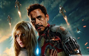 Тони Старк и Пеппер из фильма Железный человек 3