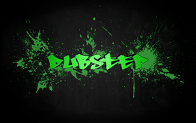 Музыкальный стиль Даб-степ, зеленая надпись