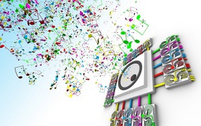 Звуки музыки из динамиков