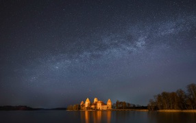 Castle under the Milky Way