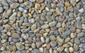 Smooth pebbles on the beach