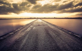 The road between water