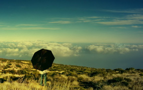 Человек выше облаков