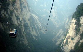 Канатная дорога над пропастью