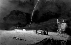 Молния ударила в провода