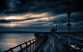 Cloudy evening on the dock