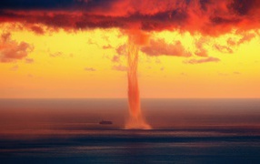 Tornado in the sea