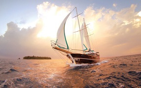 Роскошная яхта на Мальдивах