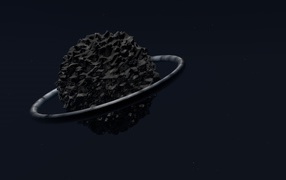 3Д модель планеты с кольцом