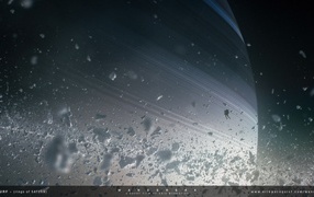 Космонавт среди камней на орбите Сатурна, фильм Wanderers