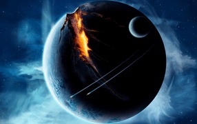 Трещина разрывает планету на две части