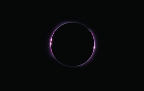 Алмазное кольцо во время затмения в космосе