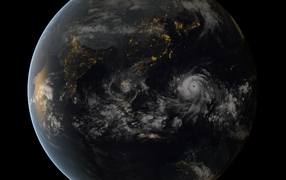 Ночные огни в Азии