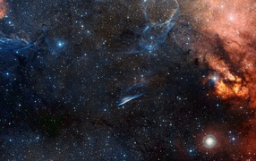 Туманность Карандаш в космосе