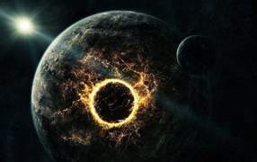 Спутники врезаются в планету