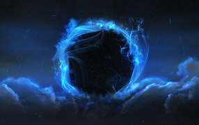 Черная дыра в голубой дымке