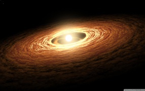 Кольцо газа вокруг тусклой звезды