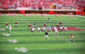 Американский футбол на стадионе