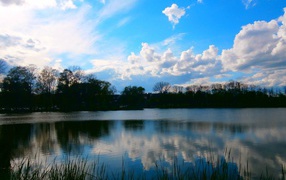 Calm lake, Serbia