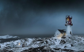 Lighthouse on the North Sea coast