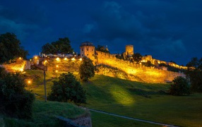 Night Castle in Belgrade, Serbia