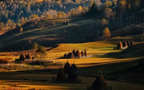 Сельский пейзаж в Румынии