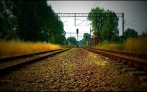 Светофор на железной дороге