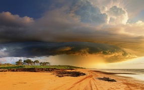 Tropical storm in Australia