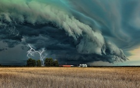 Storm in Grand Prairie. Canada