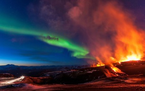 Извержение вулкана в Исландии