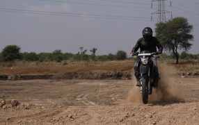 Motorcyclist on the roads of India