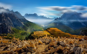 Rocky terrain in the Alps, Italy