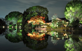 Вечерний пейзаж в Японии