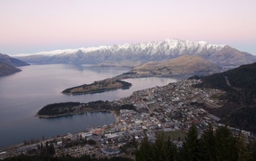 Городок на побережье в Новой Зеландии