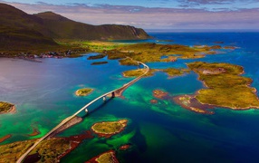 A bridge in the Lofoten Islands, Norway