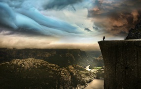 Cliff Pulpit Rock in Norway