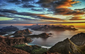 Lovely view of the Lofoten Islands, Norway