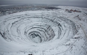 Карьер в городе Мирный,Якутия