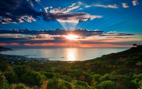 Красивый закат в ЮАР