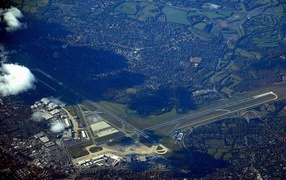 Airport with a bird's-eye view
