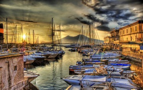 Boats in the harbor, HDR Photos
