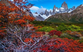 Colorful countryside Patagonia