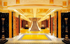 Golden Palace interior with black elements