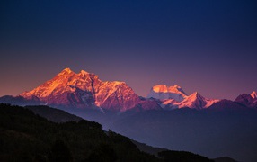Вершины гор Гималаи в Непале
