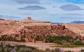 Panorama of the ancient city of clay