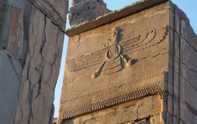 The bas-reliefs in Shiraz, Iran